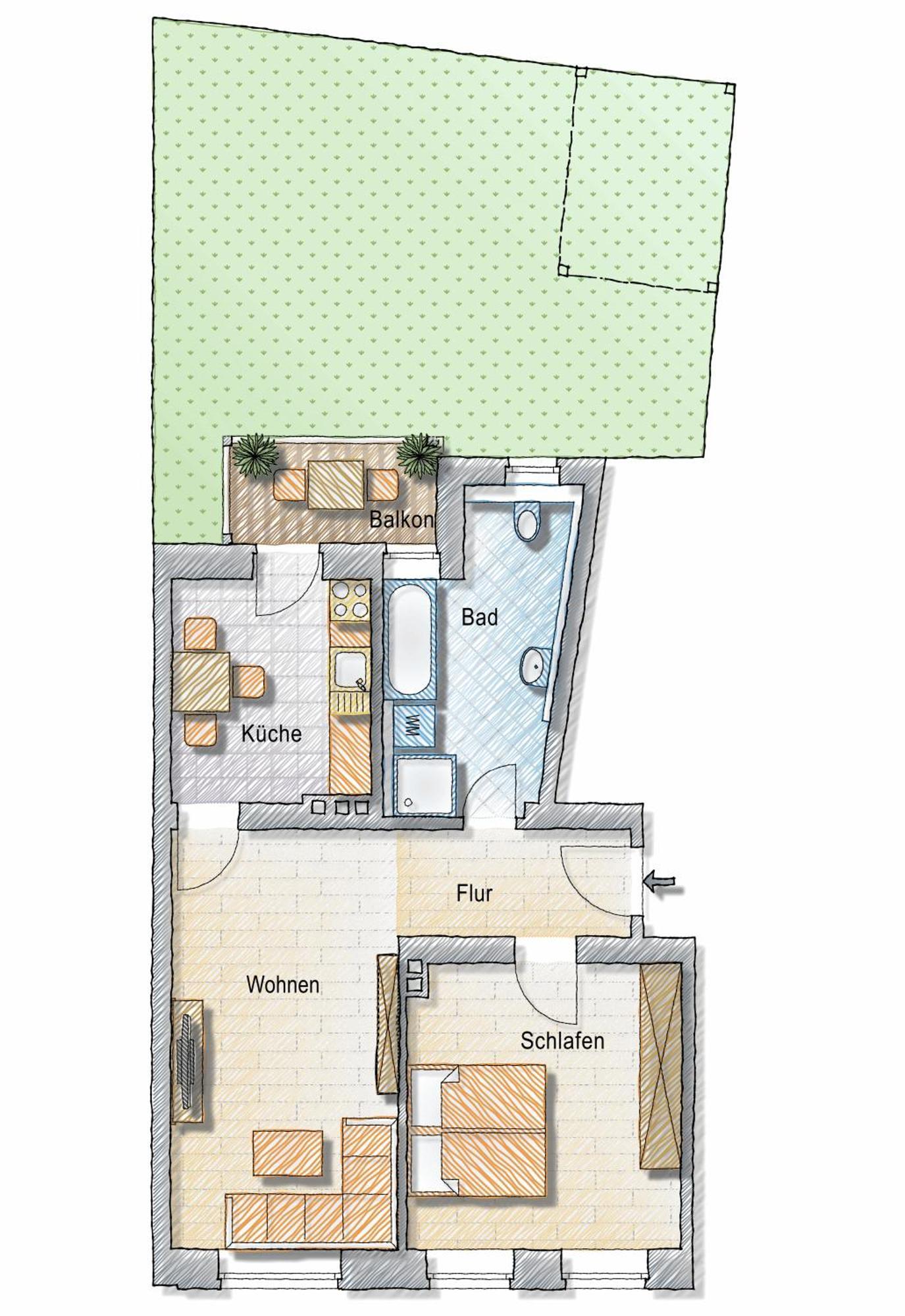Bohnapartments - Altstadtoase - Balkon Und Garten - Wlan Erfurt Exteriör bild